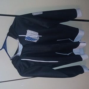 Attack On Titan Zip Unisex Hoodie, Small